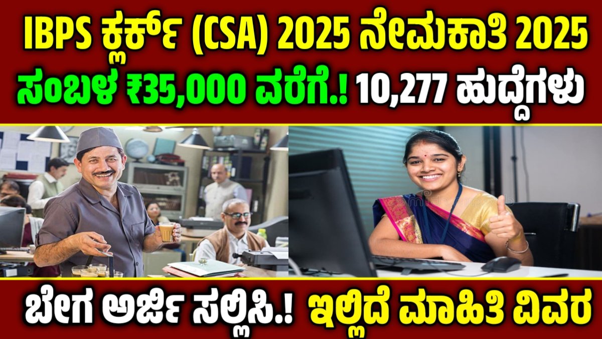 IBPS clerk (CSA) 2025